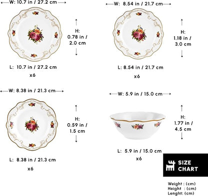 Karaca Forever Bone China Antique 24-Piece Dinner Set - Image 2