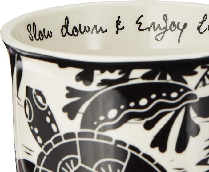 Karma Gifts 16 oz Black and White Boho Mug Sea Turtle - Image 8