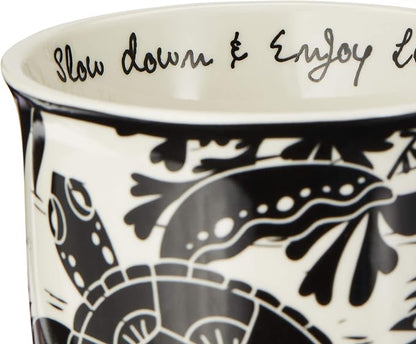 Karma Gifts 16 oz Black and White Boho Mug Sea Turtle - Image 8