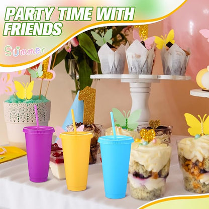 Honeydak 30 Pack Tumbler with Straw and Lid Bulk Cups - Image 3