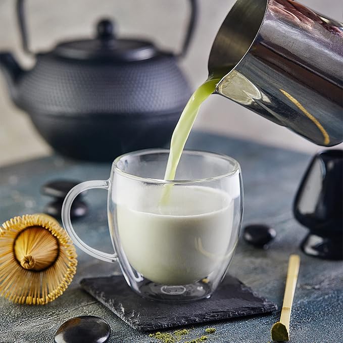 Sorfity Cappuccino Glass Mugs, Cappuccino, Tea Bag - Image 7