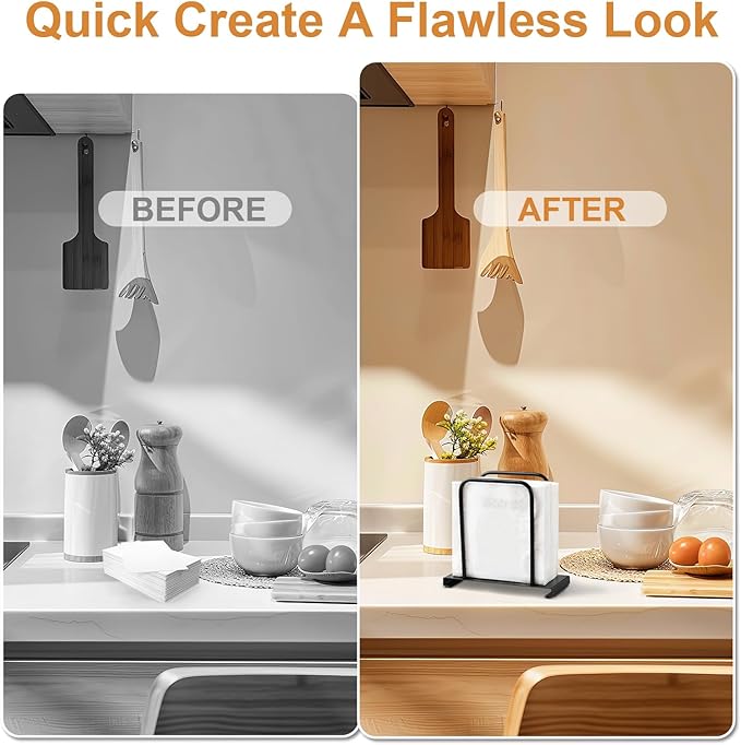 Napkin Holder for Table, Modern Standing Napkin Holders for Kitchen Dining | - Image 3