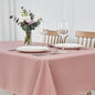 maxmill Square Tablecloth Water Resistance Antiwrinkle Spill Proof Weaved Texture Table Cloth, Decorative Fabric Table Cover for Banquet Parties Event Holiday Dinner, 70 x 70 Inch, Pale Blush