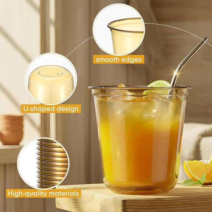 Ziliny 100 Pcs Disposable Stemless Glasses 12oz Crystal Plastic Wine Glasses - Image 4