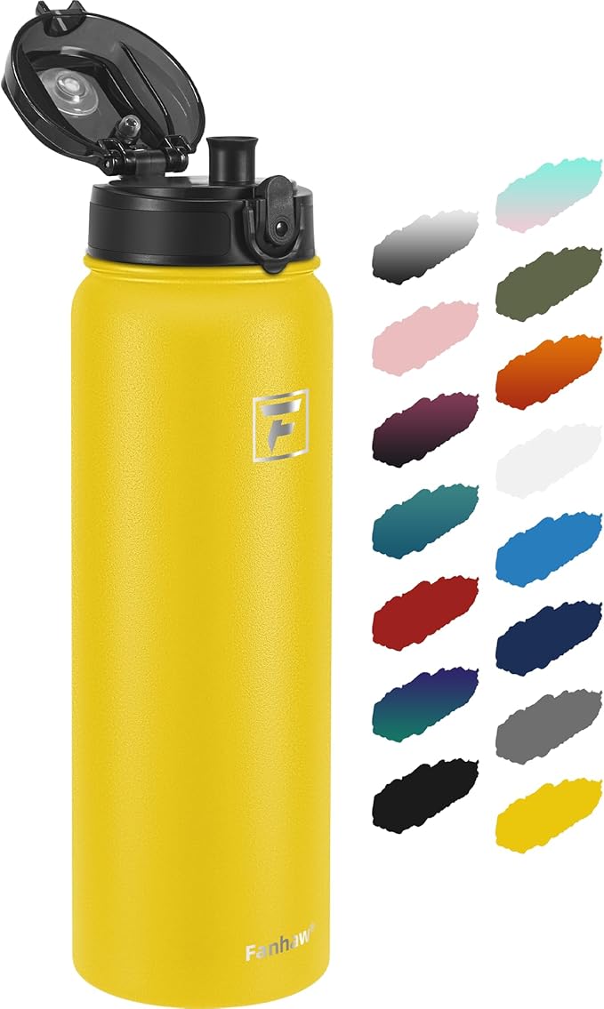 Fanhaw 32 oz Insulated Stainless Steel Water Bottle by FANHAW