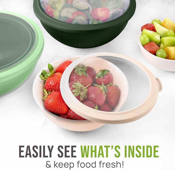 Zulay Kitchen 12 Piece Plastic Mixing Bowls - Image 5
