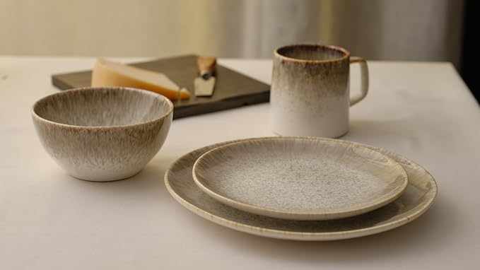 Yellowstone 4-Pc Rainwater Cereal Bowl Set – Durable Stoneware Bowls - Image 7