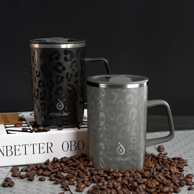 Ideus 16 oz Insulated Stainless Steel Coffee Mug - Image 9
