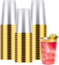 Goodluck 50PCS 12oz Gold Plastic Cups by GoodLuck