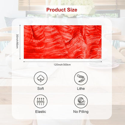 1 Pack Red Cheesecloth Table Runner 35x120 Inch 10Ft Rustic Gauze Cheese Cloth - Image 4