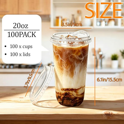 100 Pack 20 oz Plastic Cups - Image 2