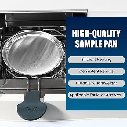 50 Pcs Aluminum Sample Pans 90mm Weight Scale Tray Disposable Round Lab Trays Fits Moisture Analyzer Laboratory Balance Dish Plate for Moisture Tester