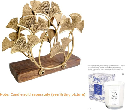 Golden Ginkgo Vertical Napkin Holder | Elegant Contemporary Disposable Paper - Image 6
