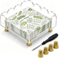 Scalloped Clear Acrylic Napkin Holder by Unknown