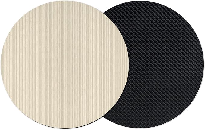 Cream Thin Lines Coasters Set of 2, Absorbent Coasters by Unknown