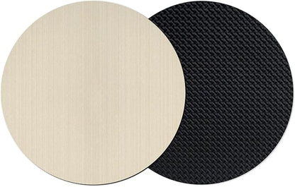 Cream Thin Lines Coasters Set of 2, Absorbent Coasters by Unknown