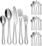 Silvery Flatware Set 4 Hollow Out Cutlery Stainless Steel Silverware 20 Pieces by A%C2%B7HOUSEWARE