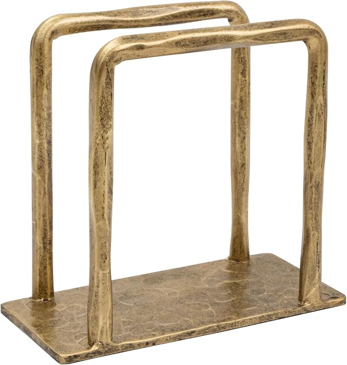 Napkin Holder for Table，Heavy duty solid Metal Hand Forged Standing Napkin by BEGINS