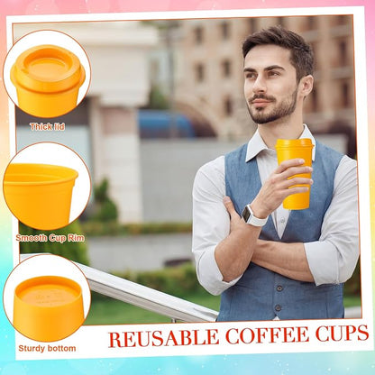 Honeydak 45 Pack 16 oz Reusable Coffee Cups - Image 2