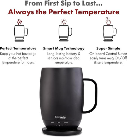 Nextmug Plus - Temperature-Controlled, Self-Heating Coffee Mug | – No App - Image 3