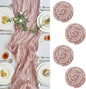 IVAPUPU Dusty Pink Table Runner 120 Inches by IVAPUPU