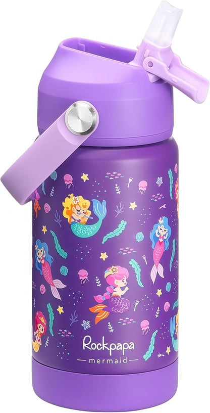 rockpapa 14 oz Kids Insulated Water Bottle，Stainless Steel Toddler Cups by rockpapa