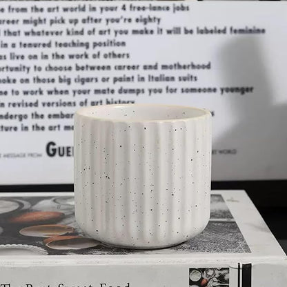 Vintage Ceramic Mug, Japanese Tea Cup 6oz Striped Cup No Handle Drinking Cup - Image 3