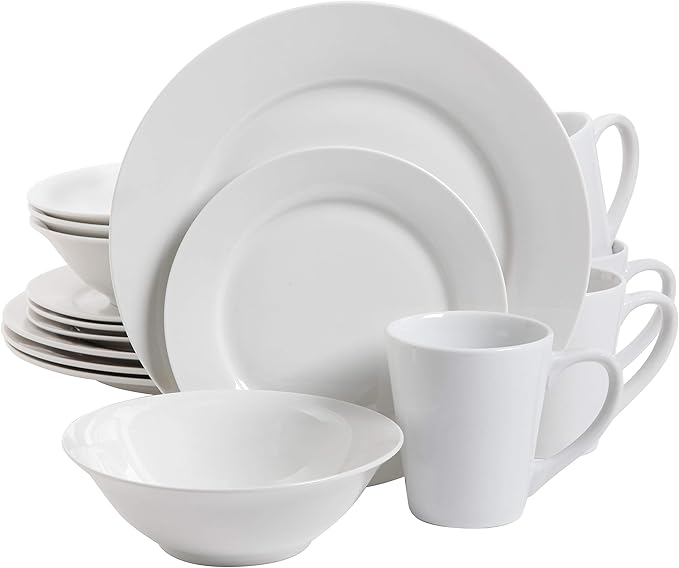 Gibson Home Amelia Court Porcelain Chip and Scratch Resistant Dinnerware Set by GibsonHomewares