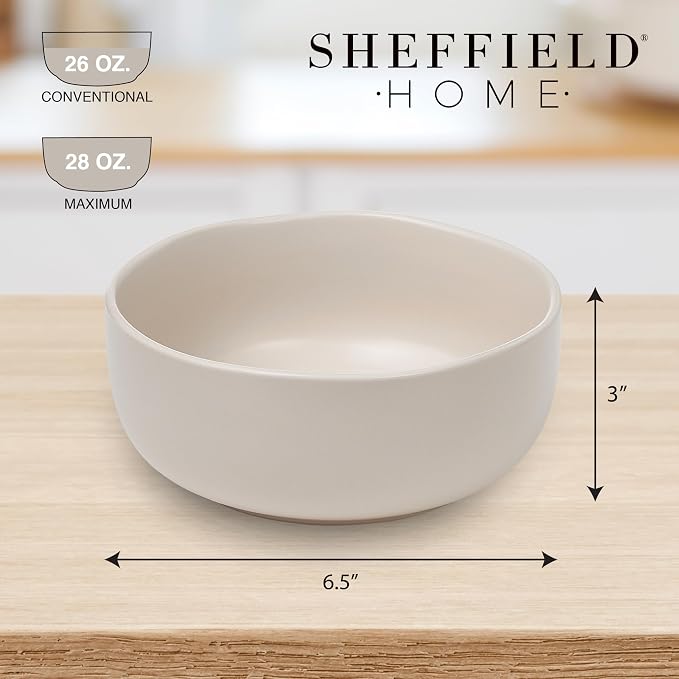 Sheffield Home Large Stoneware Cereal Bowls - Image 4