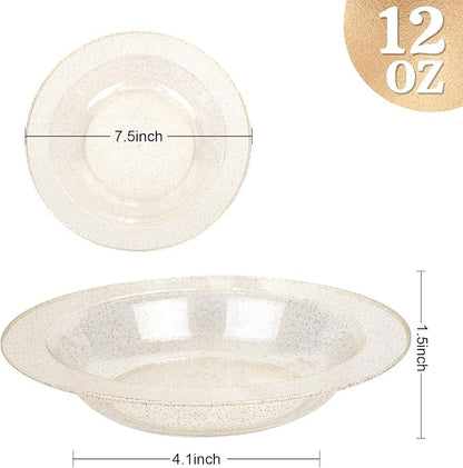 bUCLA 60 Pack Disposable Plastic Bowls 12oz - Image 2