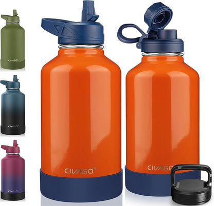 CIVAGO 64 oz Insulated Stainless Steel Water Bottle by CIVAGO
