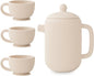 mushie Silicone Baby Tea Play Set | 4 Pieces Kitchen Play Toys by mushie