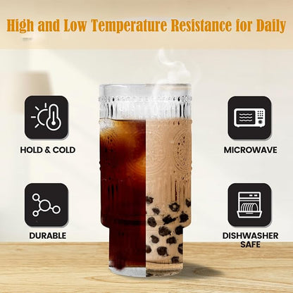 16 oz Ribbed Glass Tumbler - Image 4