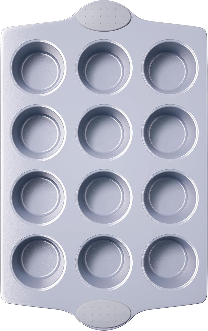 BRONYPRO 12-Cup Non Toxic Nonstick Ceramic Muffin Pan & Cupcake Tin, PFOA & by Bronypro