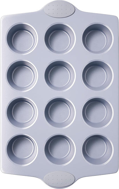 BRONYPRO 12-Cup Non Toxic Nonstick Ceramic Muffin Pan & Cupcake Tin, PFOA & by Bronypro