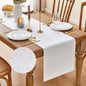 YATOJUZI White Table Runner Seasonal Wedding Kitchen Dining Table Decorations by YATOJUZI