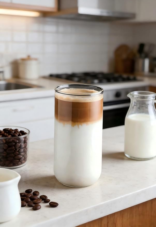 12 pieces round glass coffee cups 17.3 oz modern highball glasses cute cocktail - Image 4