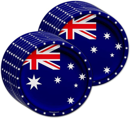 Australian Flag Australia Birthday Party Supplies Set Plates Napkins Cups Tableware Kit for 16