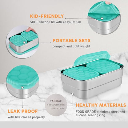 Small Stainless Steel Lunch Containers - Image 3
