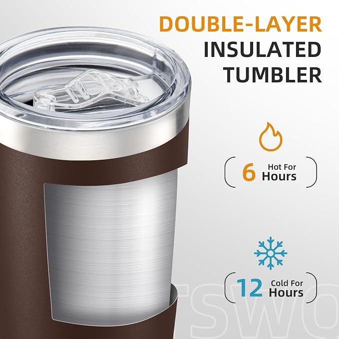 20oz Tumbler Bulk with Lid Stainless Steel Tumblers, 12 Pack | Leak Proof Lid - Image 2