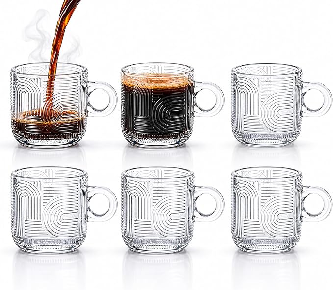 Vintage Ribbed Espresso Cups - Image 8