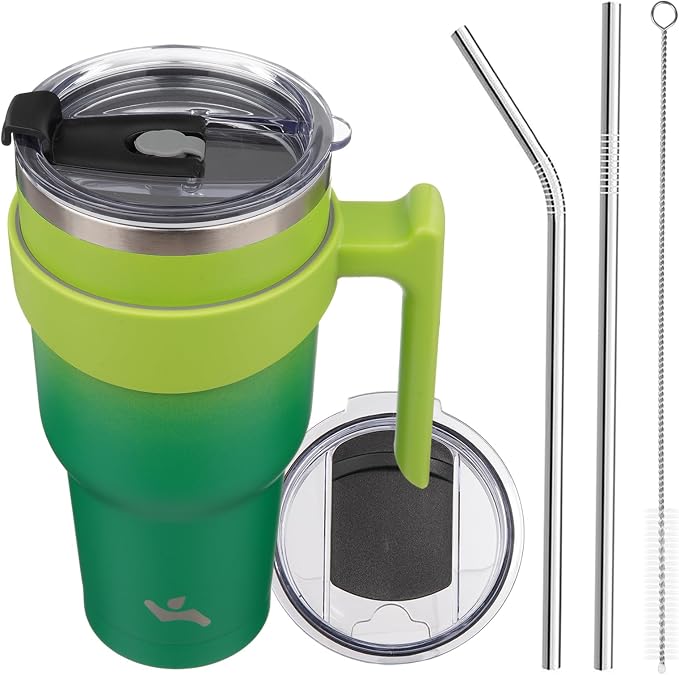 Konokyo 40 oz Tumbler with Handle and Straw, Insulated Travel Mug | Matcha by Konokyo