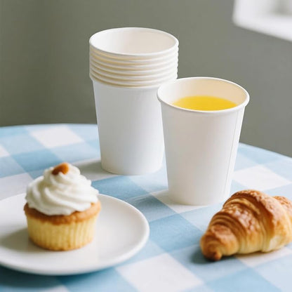 TashiBox 12 oz White Hot Drink Paper Cups - Image 2