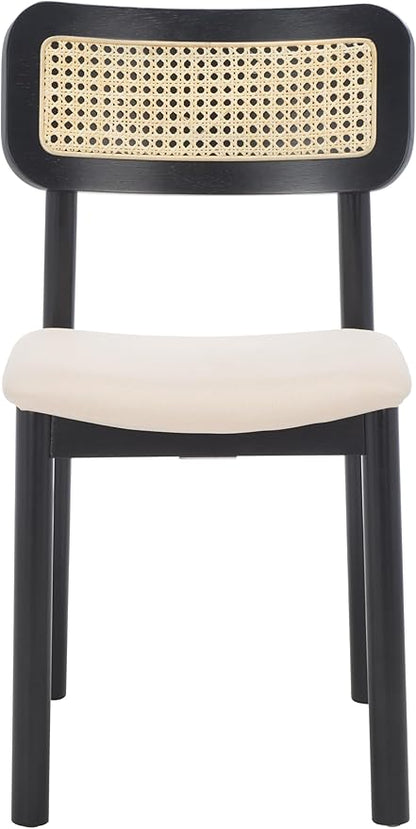 SAFAVIEH Home Collection Egon Coastal Black/White Dining Chair Set of 2