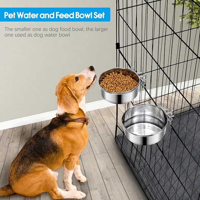 2 Pcs Medium Dog Food Water Bowl - Image 3
