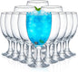 Patelai Set of 12 Water Goblet, 16 oz Clear Drinking Glasses Bulk Dishwasher by Patelai