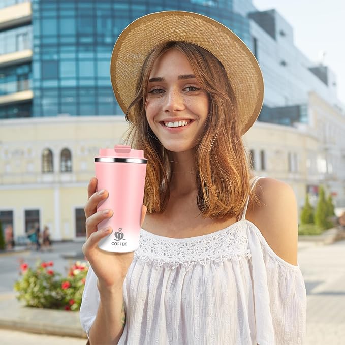 Insulated Travel Coffee Mug Reusable Coffee Tumbler Cup - Image 7