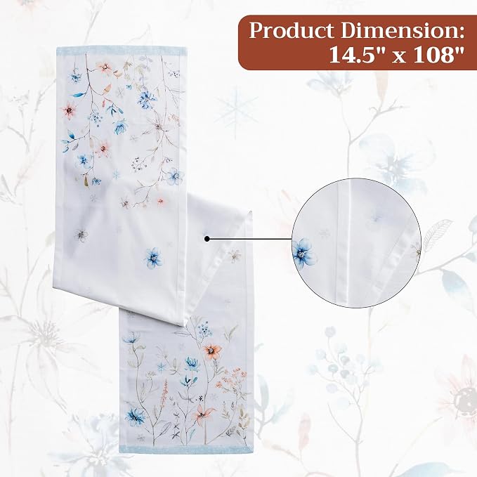 Maison d' Hermine Table Runner 100% Cotton 14.50" x 108" | Table Runners 108 - Image 7