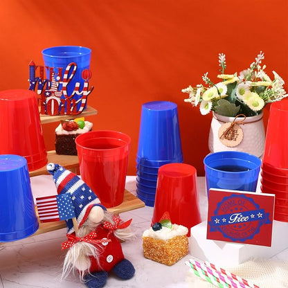 Yungyan 100 Pack 16 oz Stadium Cups Reusable Plastic Cups Blank Drink Stadium - Image 6