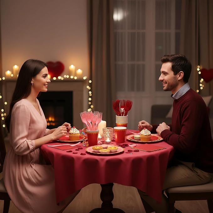 Burgundy Plates and Napkins Party Supplies - Image 8